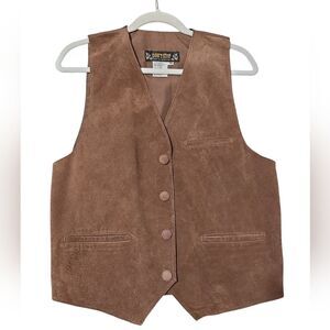 Don't Stop Vintage Leather Suede Vest Western Indie Boho